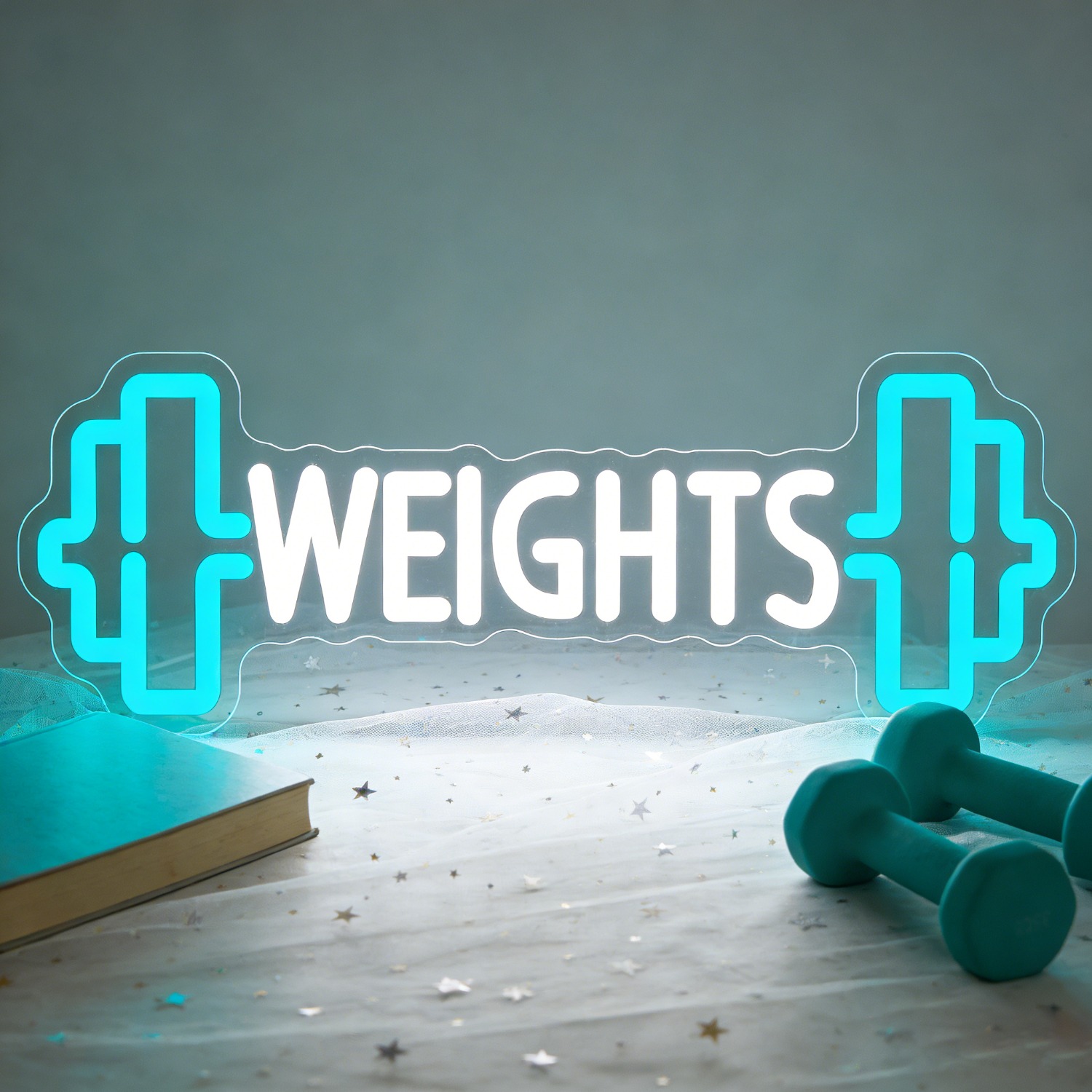 Home Gym Neon Sign - Letreiro Neon LED de Halteres para