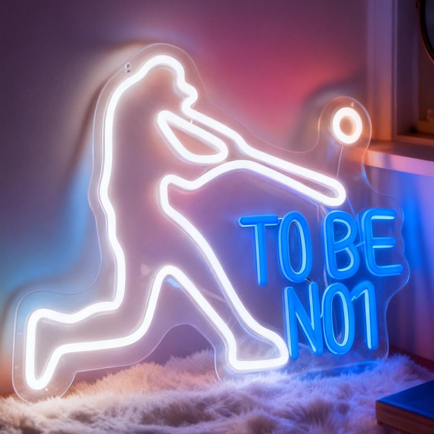 Home Gym Neon Sign - Letreiro Neon 'To Be No1' com