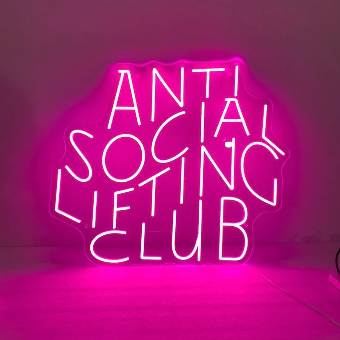 Home Gym Neon Sign - Sinal de néon do clube de