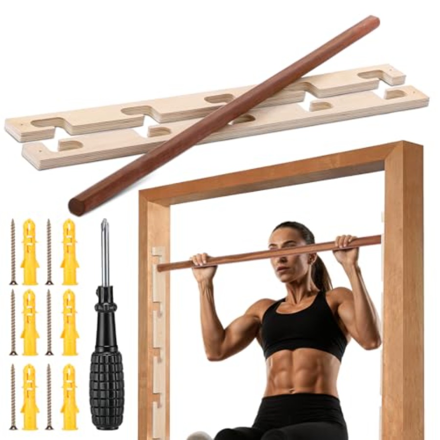 Suspension Trainer Door - Barra de Exercícios Ajustável de Madeira