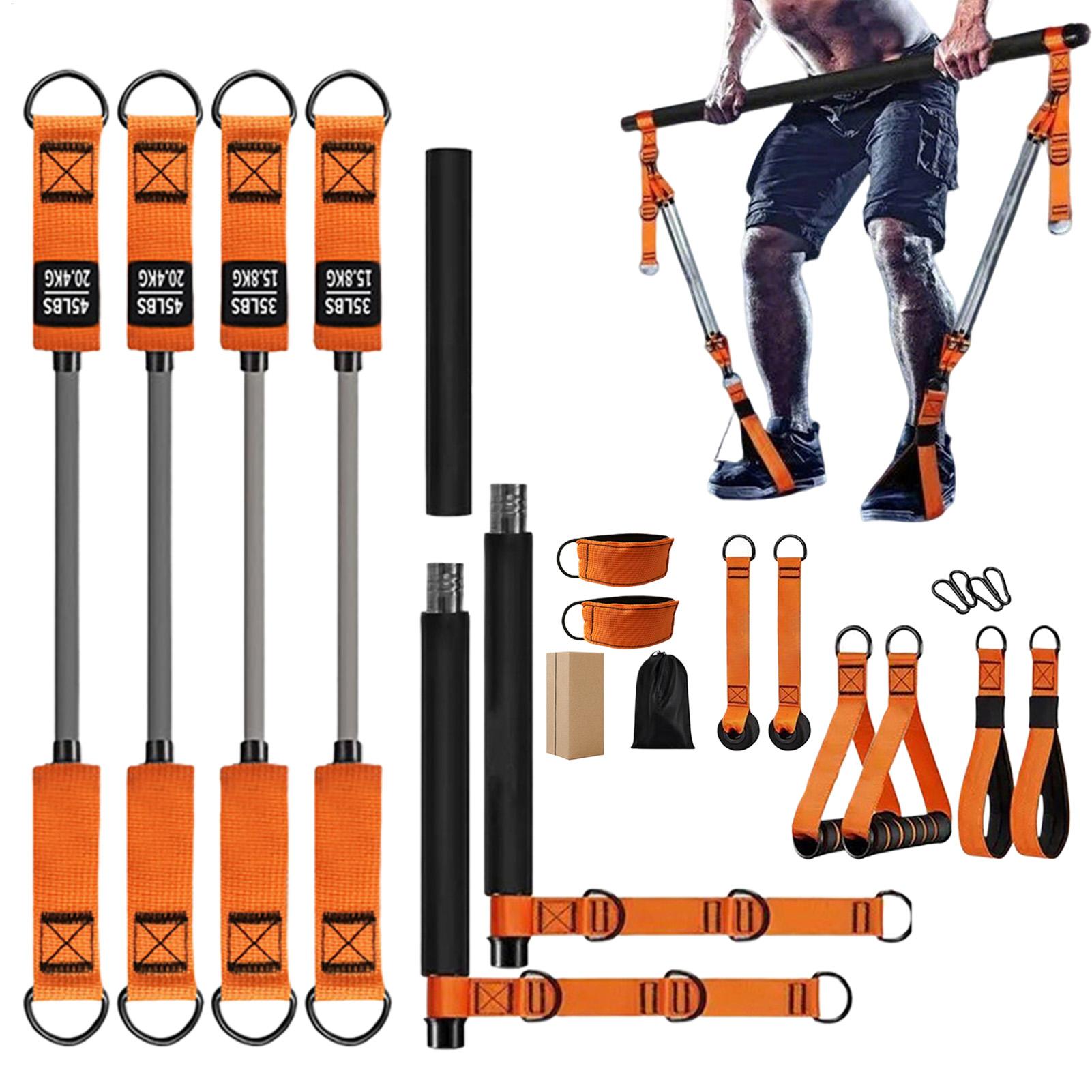 Home Gym Kit For Men - Kit de barra de pilates portátil,