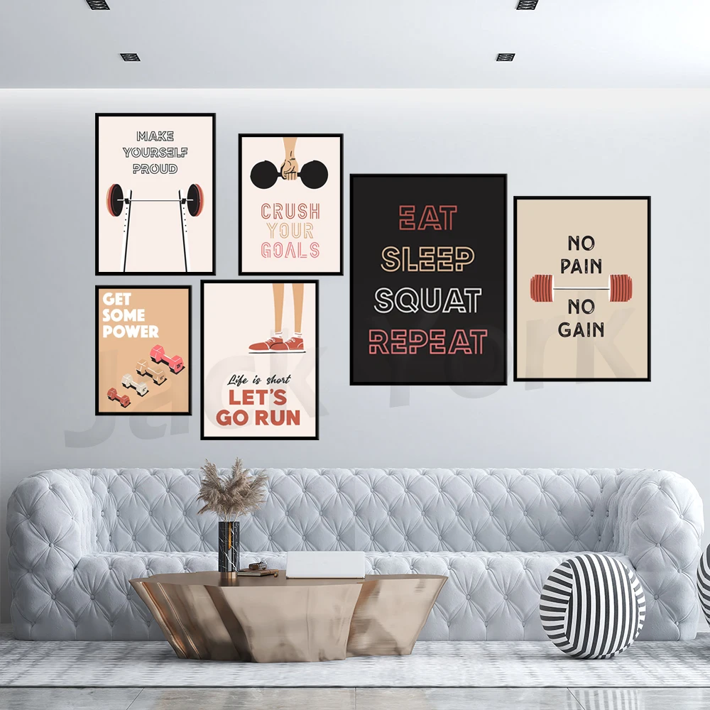 Arte de parede de ginástica em - Home Gym York avaliação e preço