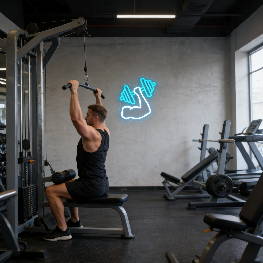 Letreiro Neon LED de Haltere M - Home Gym Neon Sign avaliação e preço