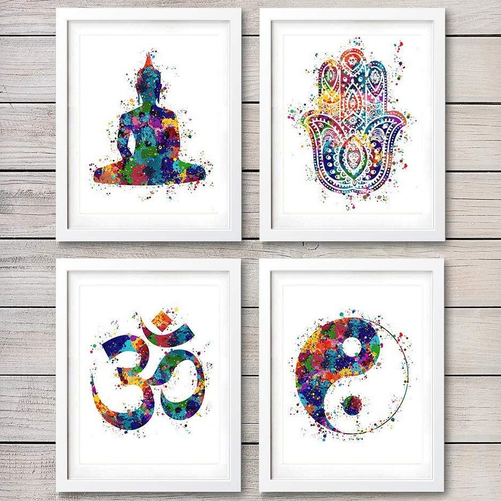 Yoga arte pintura em tela cart - Home Gym York avaliação e preço