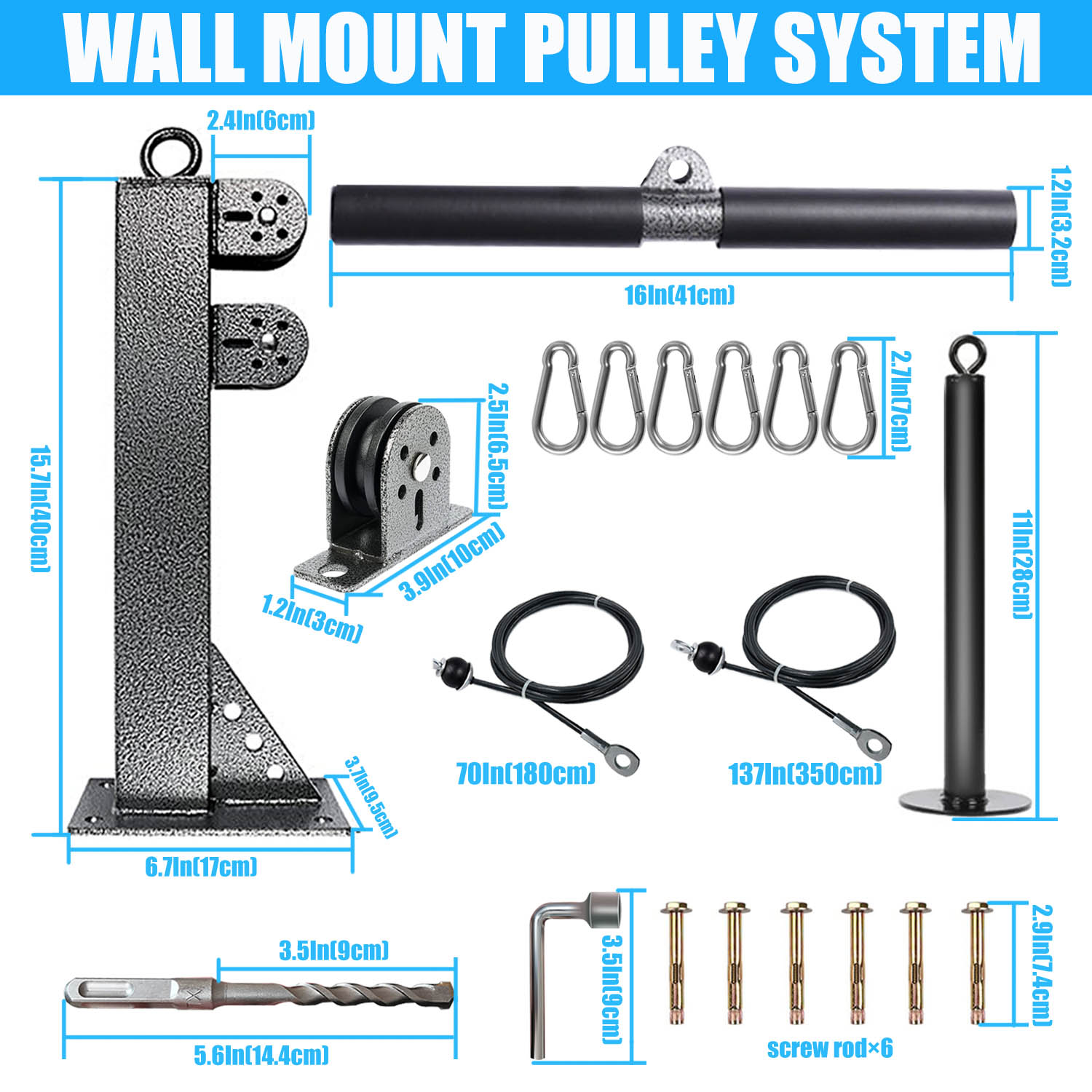 Sistema de polia montado na pa - Cable Pulley System avaliação e preço