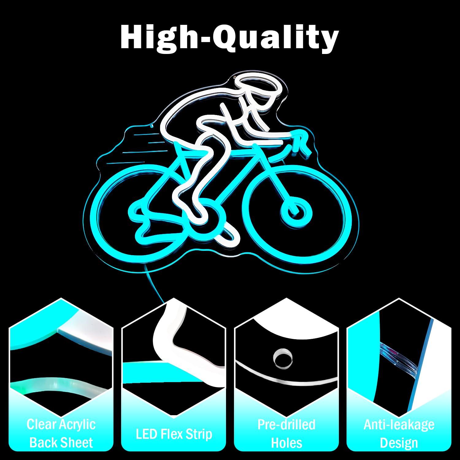 Letreiro Neon de Ciclista com  - Home Gym Neon Sign avaliação e preço