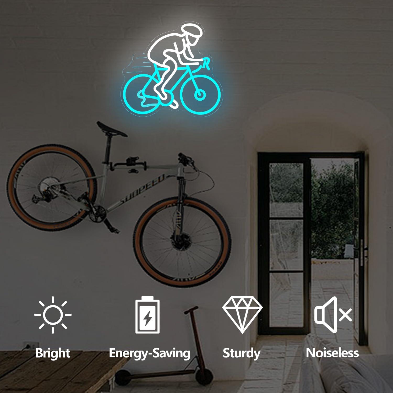 Letreiro Neon de Ciclista com  - Home Gym Neon Sign avaliação e preço