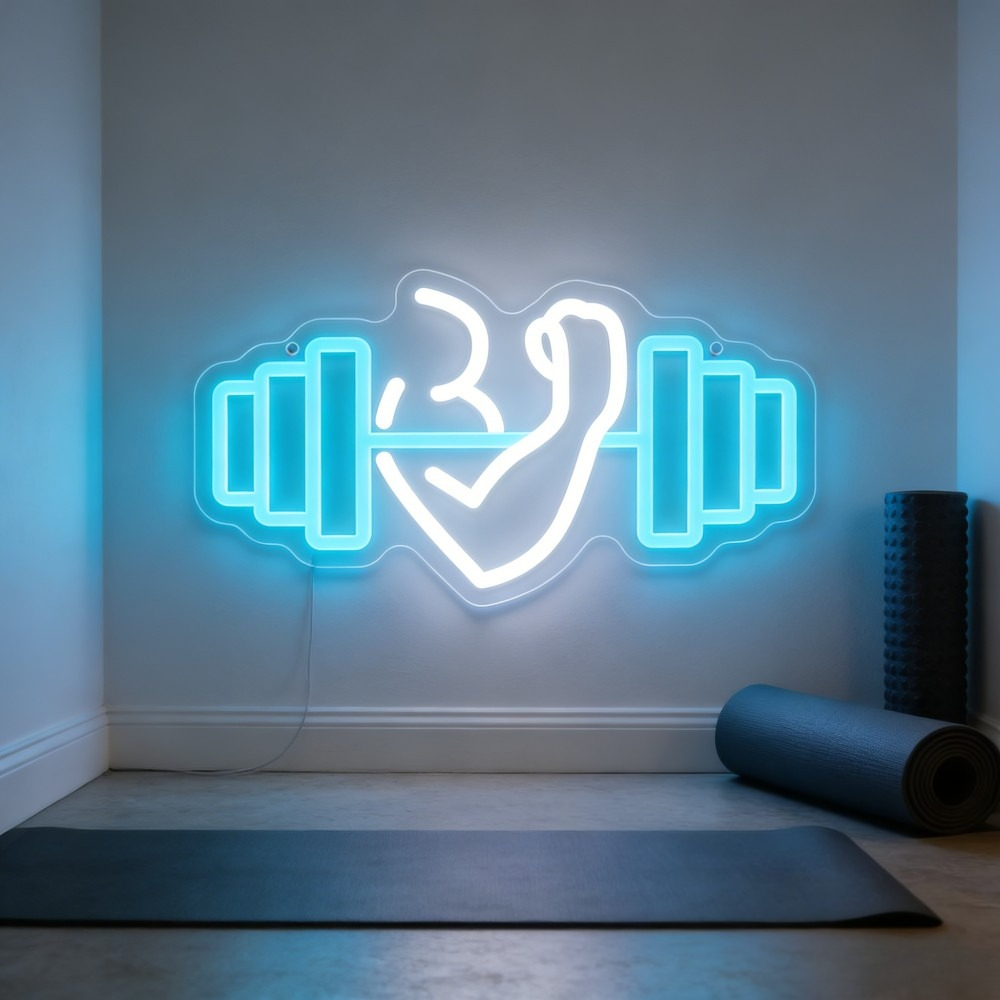 Letreiro Neon LED de Bíceps co - Home Gym Neon Sign avaliação e preço