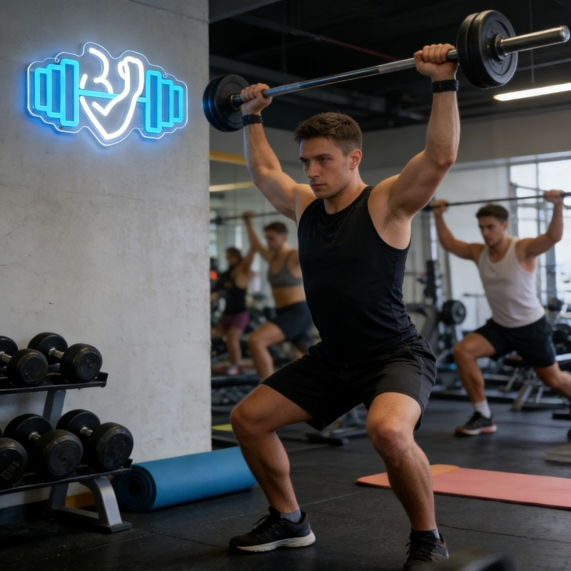 Letreiro Neon LED de Bíceps co - Home Gym Neon Sign avaliação e preço