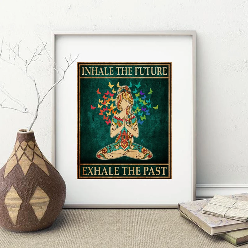 Pintura em tela hippie yoga me - Home Gym York avaliação e preço
